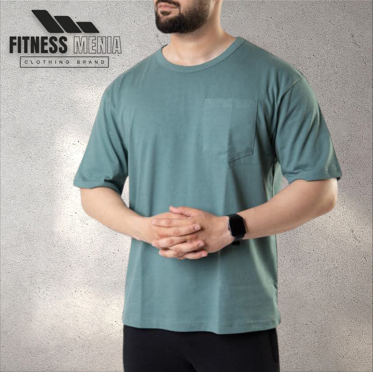 Turquoise Oversize T-Shirt with Pocket