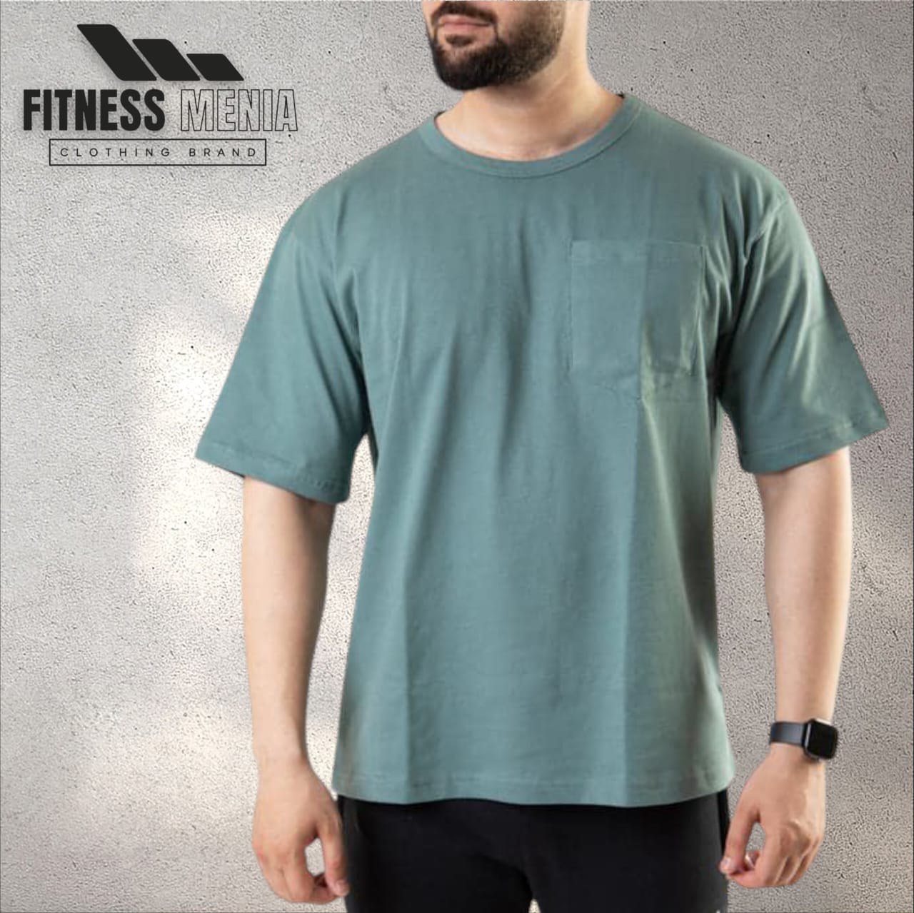 Turquoise Oversize T-Shirt with Pocket