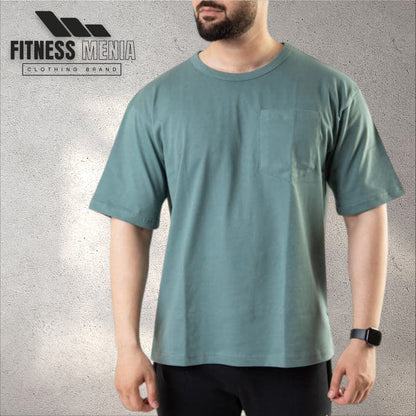 Turquoise Oversize T-Shirt with Pocket