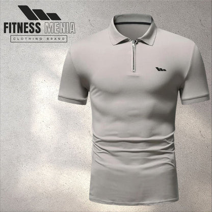 Gray Half Sleeve Polo Shirt