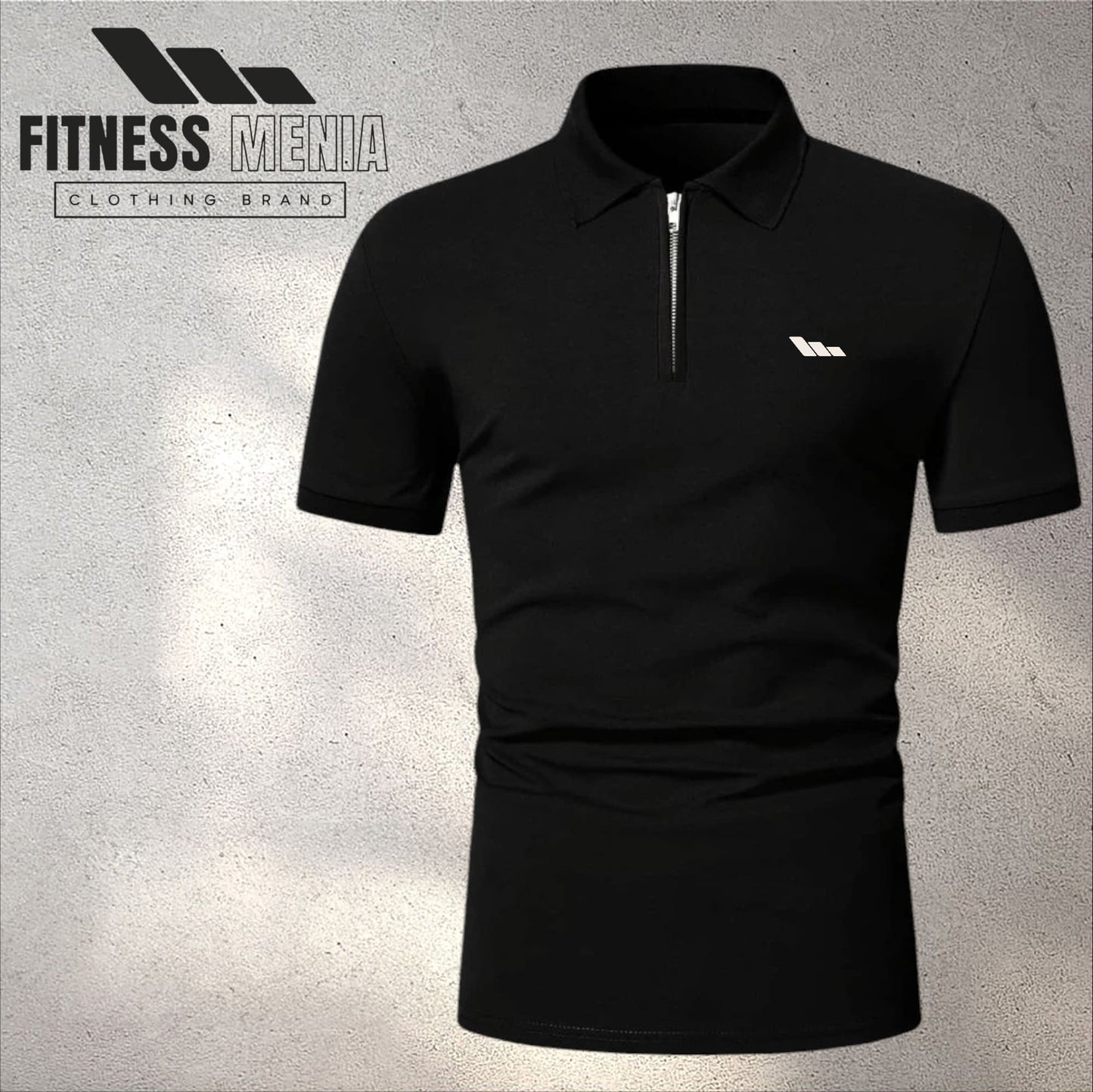 Black Half Sleeve Polo Shirt