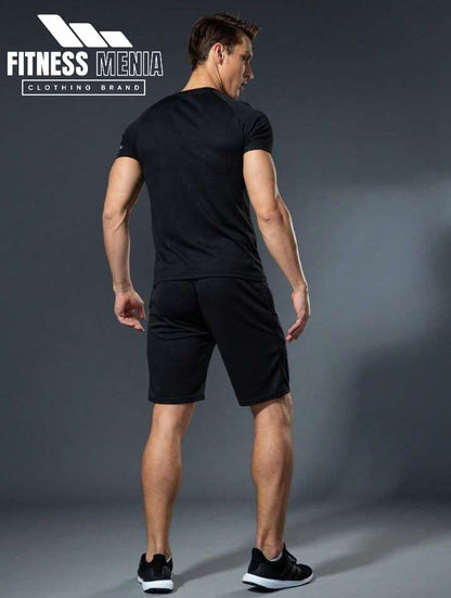 Black Training Tee & Shorts Set